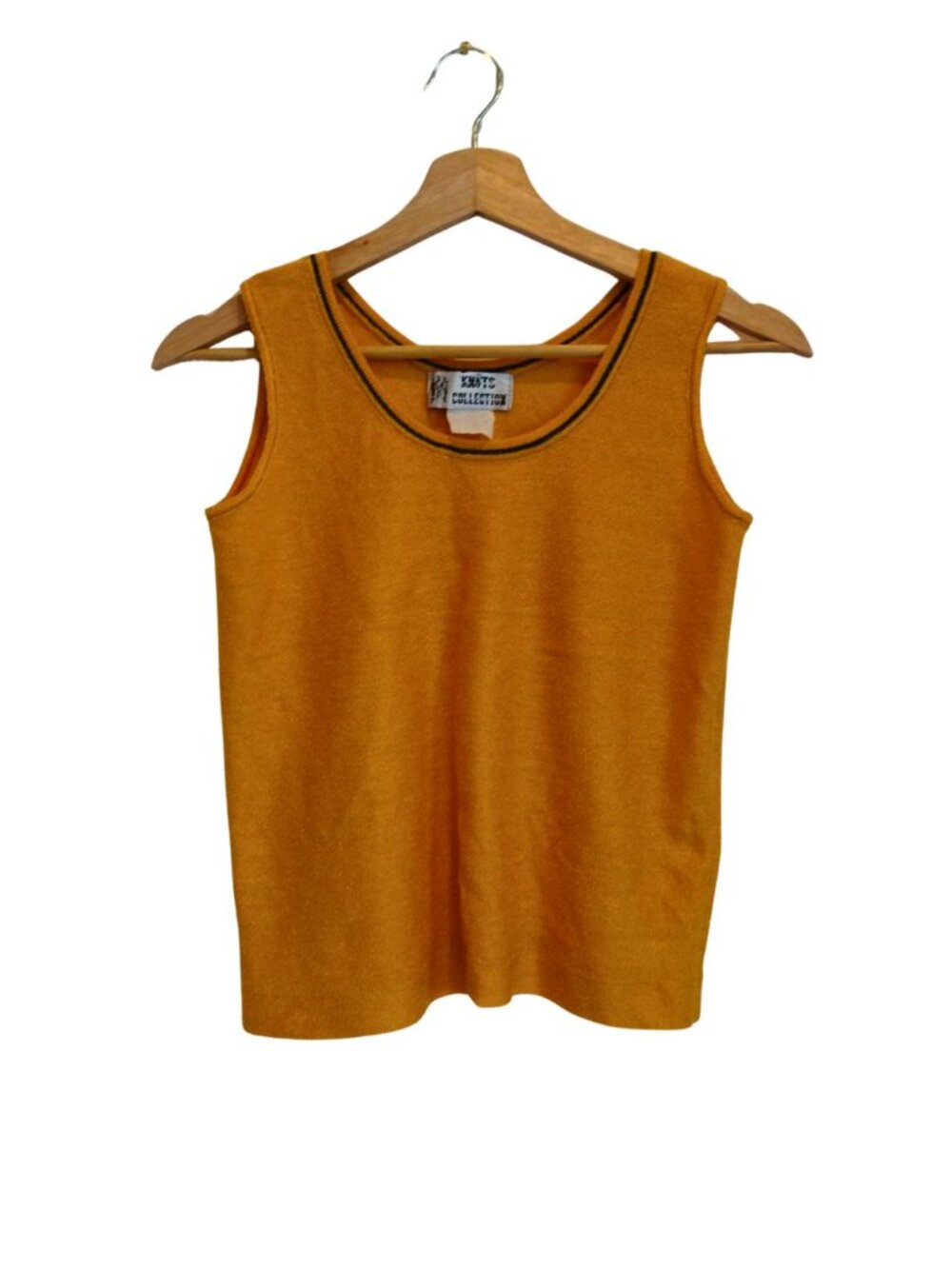 Knots Collection Vintage Mustard Yellow Knit Sleeveless Top/Vest